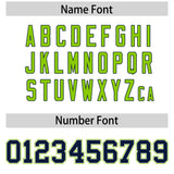 Custom White Neon Green Contrast Raglan Sleeves Authentic Baseball Jersey