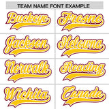 Custom White Crimson Contrast Raglan Sleeves Authentic Baseball Jersey