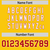 Custom Gold Red Contrast Raglan Sleeves Authentic Baseball Jersey