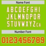 Custom Neon Green Orange Contrast Raglan Sleeves Authentic Baseball Jersey