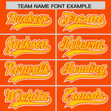 Custom Orange Gold Contrast Raglan Sleeves Authentic Baseball Jersey
