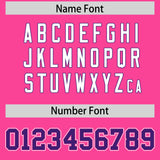 Custom Pink Purple Contrast Raglan Sleeves Authentic Baseball Jersey