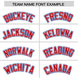 Custom White Royal Contrast Raglan Sleeves Authentic Baseball Jersey