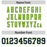 Custom White Neon Green Contrast Raglan Sleeves Authentic Baseball Jersey