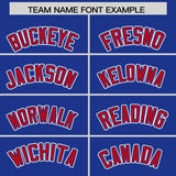 Custom Royal Red Contrast Raglan Sleeves Authentic Baseball Jersey