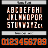 Custom Black Orange Contrast Raglan Sleeves Authentic Baseball Jersey