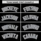 Custom Black Silver Contrast Raglan Sleeves Authentic Baseball Jersey