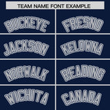 Custom Navy Silver Contrast Raglan Sleeves Authentic Baseball Jersey