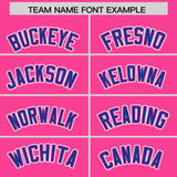 Custom Pink Royal Contrast Raglan Sleeves Authentic Baseball Jersey