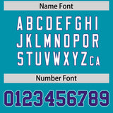 Custom Aqua Purple Contrast Raglan Sleeves Authentic Baseball Jersey