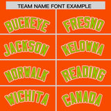 Custom Orange Neon Green Contrast Raglan Sleeves Authentic Baseball Jersey