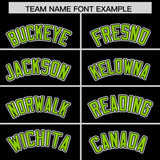 Custom Black Neon Green Contrast Raglan Sleeves Authentic Baseball Jersey
