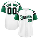 Custom-White-Kelly-Green-Contrast-Raglan-Sleeves-Authentic-Baseball-Jersey-005