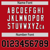 Custom Red Black Contrast Raglan Sleeves Authentic Baseball Jersey