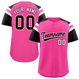 Custom-Pink-Black-Contrast-Raglan-Sleeves-Authentic-Baseball-Jersey-025