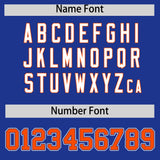 Custom Royal Orange Contrast Raglan Sleeves Authentic Baseball Jersey