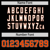 Custom Black Orange Contrast Raglan Sleeves Authentic Baseball Jersey