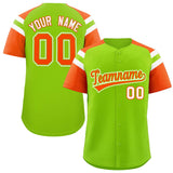 Custom-Neon-Green-Orange-Contrast-Raglan-Sleeves-Authentic-Baseball-Jersey-040