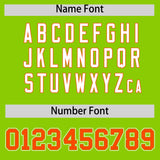 Custom Neon Green Orange Contrast Raglan Sleeves Authentic Baseball Jersey