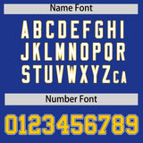 Custom Royal Gold Contrast Raglan Sleeves Authentic Baseball Jersey