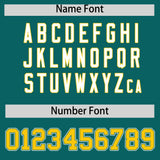 Custom Aqua Gold Contrast Raglan Sleeves Authentic Baseball Jersey