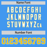 Custom Powder Blue Gold Contrast Raglan Sleeves Authentic Baseball Jersey