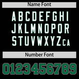 Custom Black Kelly Green Contrast Raglan Sleeves Authentic Baseball Jersey