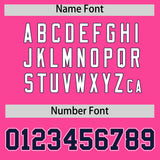 Custom Pink Navy Contrast Raglan Sleeves Authentic Baseball Jersey