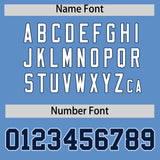 Custom Light Blue Navy Contrast Raglan Sleeves Authentic Baseball Jersey