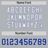 Custom Silver Royal Contrast Raglan Sleeves Authentic Baseball Jersey