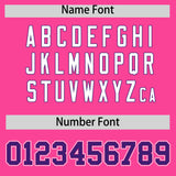 Custom Pink Purple Contrast Raglan Sleeves Authentic Baseball Jersey