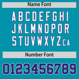 Custom Aqua Purple Contrast Raglan Sleeves Authentic Baseball Jersey