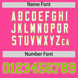 Custom Pink Neon Green Contrast Raglan Sleeves Authentic Baseball Jersey