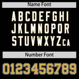 Custom Black Old Gold Contrast Raglan Sleeves Authentic Baseball Jersey