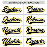 Custom White Gold Contrast Raglan Sleeves Authentic Baseball Jersey