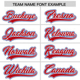 Custom White Royal Contrast Raglan Sleeves Authentic Baseball Jersey