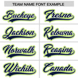 Custom White Neon Green Contrast Raglan Sleeves Authentic Baseball Jersey