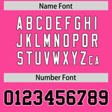 Custom Pink Black Contrast Raglan Sleeves Authentic Baseball Jersey