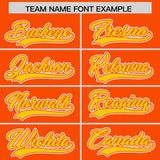 Custom Orange Gold Contrast Raglan Sleeves Authentic Baseball Jersey