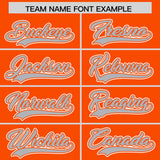 Custom Orange Silver Contrast Raglan Sleeves Authentic Baseball Jersey