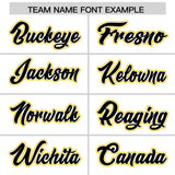 Custom White Gold Contrast Raglan Sleeves Authentic Baseball Jersey