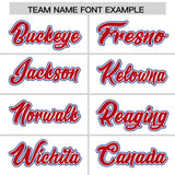 Custom White Royal Contrast Raglan Sleeves Authentic Baseball Jersey