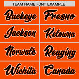 Custom Orange Black Contrast Raglan Sleeves Authentic Baseball Jersey