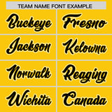 Custom Gold Black Contrast Raglan Sleeves Authentic Baseball Jersey