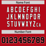 Custom Red Black Contrast Raglan Sleeves Authentic Baseball Jersey