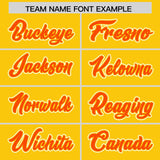 Custom Gold Orange Contrast Raglan Sleeves Authentic Baseball Jersey