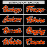 Custom Black Orange Contrast Raglan Sleeves Authentic Baseball Jersey