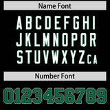 Custom Black Kelly Green Contrast Raglan Sleeves Authentic Baseball Jersey