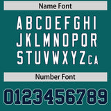 Custom Aqua Navy Contrast Raglan Sleeves Authentic Baseball Jersey