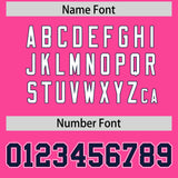 Custom Pink Navy Contrast Raglan Sleeves Authentic Baseball Jersey